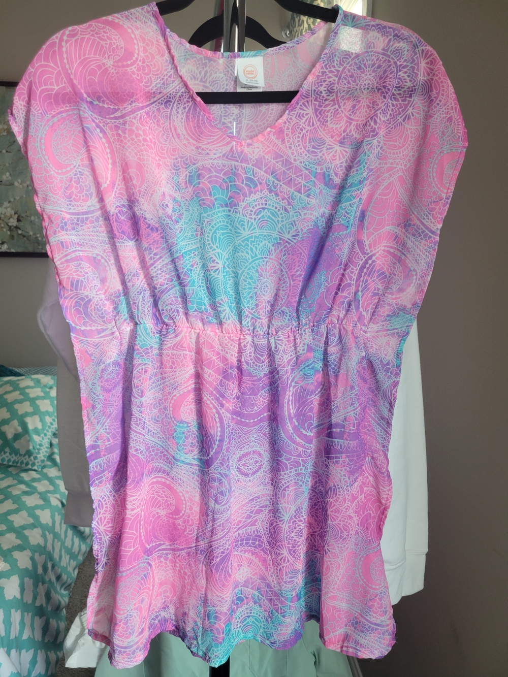 wonder nation Pink Purple Blue Lightweight Girls Swim Coverup